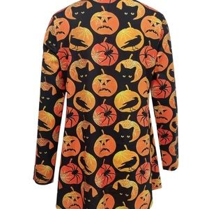 Fun Halloween Print Long Sleeve Cardigan Size 8/10